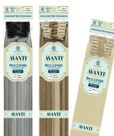Avanti 18” human blend hair extensions clip-in
