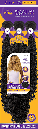 Purple Pack Virgin Domican Curl pressed blend bundle