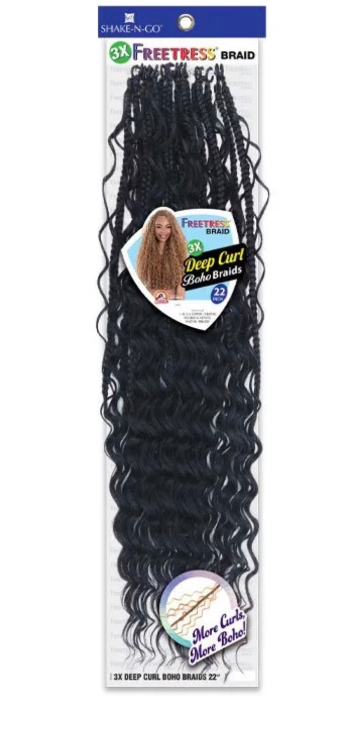 Freetress 3X Deep Curl Boho Braids