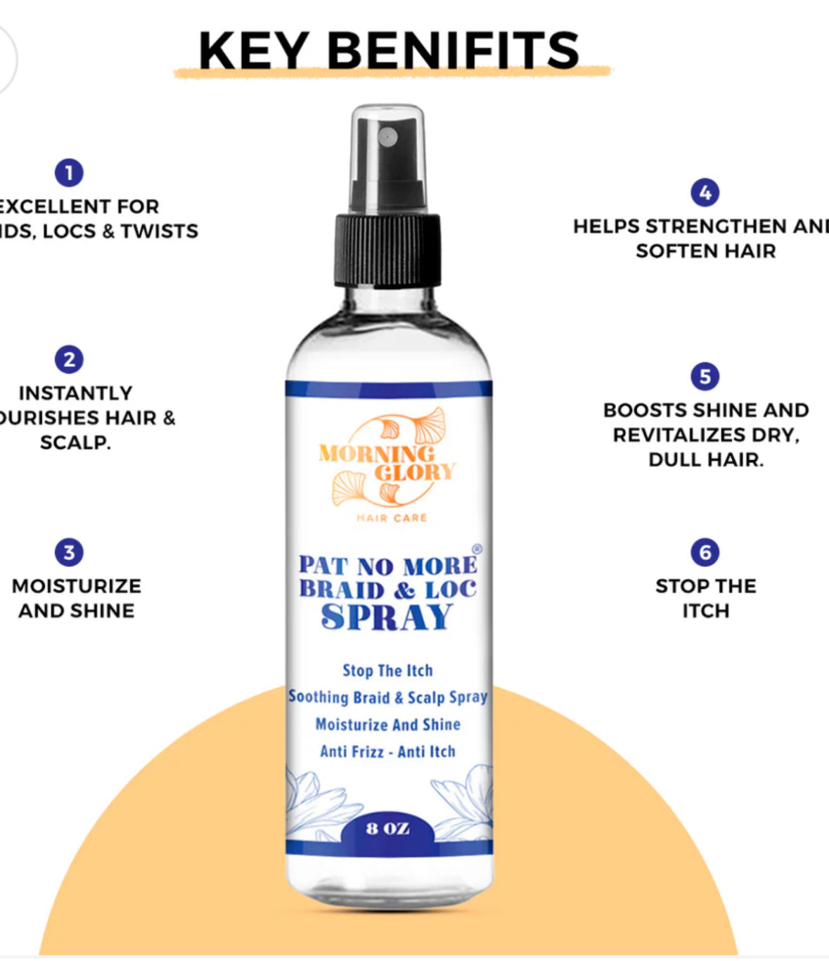 Morning Glory Pat no More Braid & Loc Spray