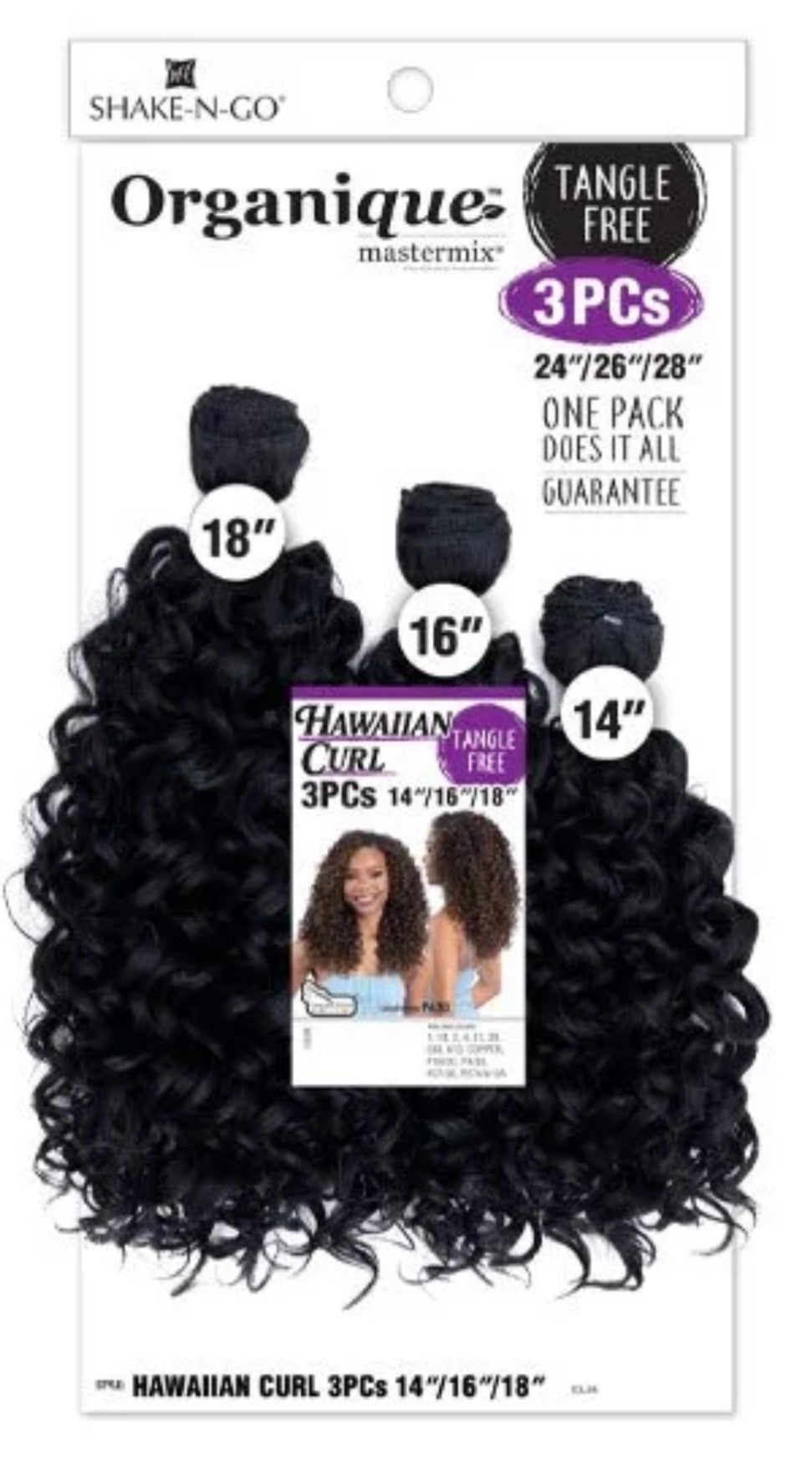 Organique 14/16/18 3pack Hawaiian curl