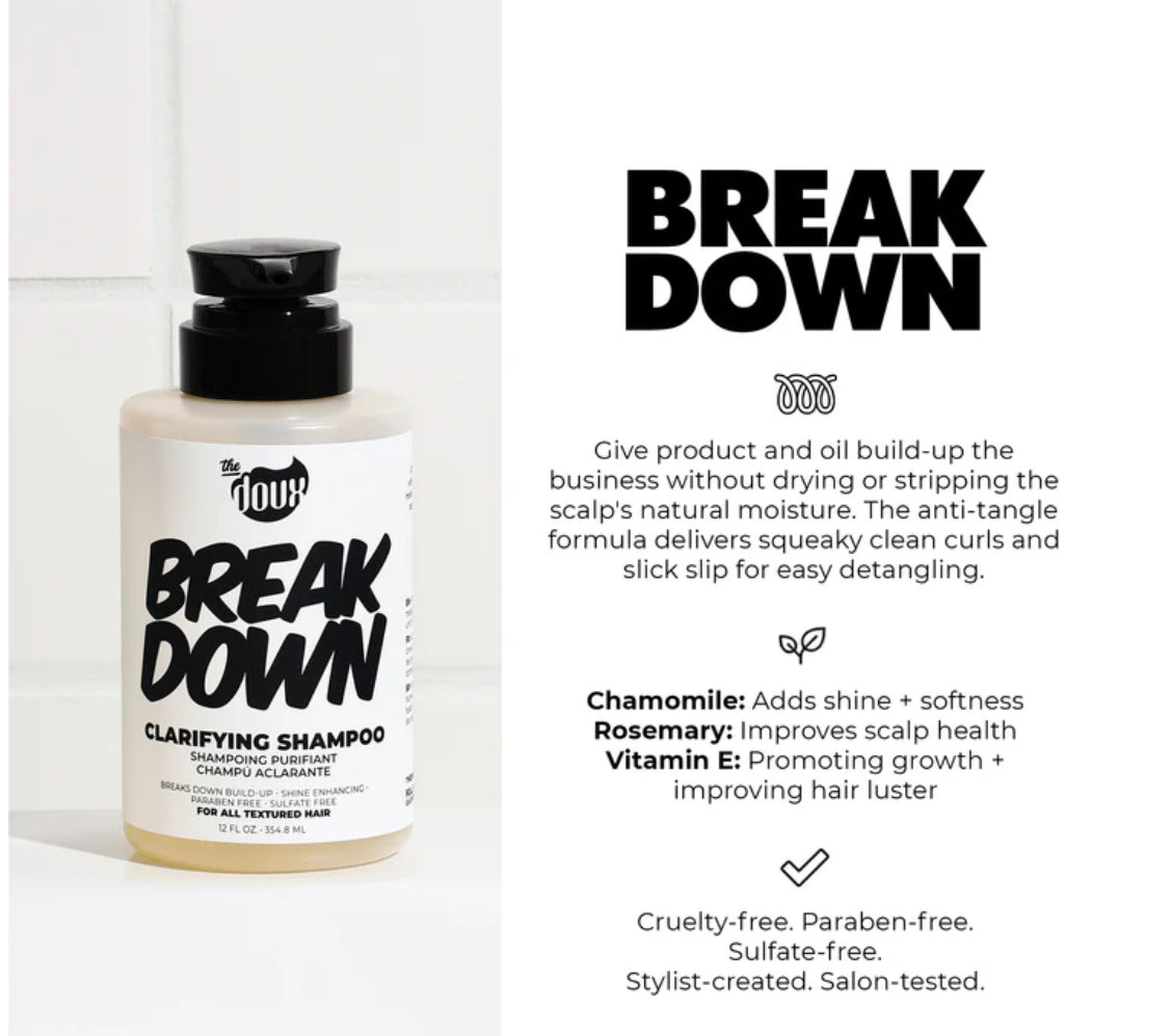 The Doux Break Down clarifying shampoo