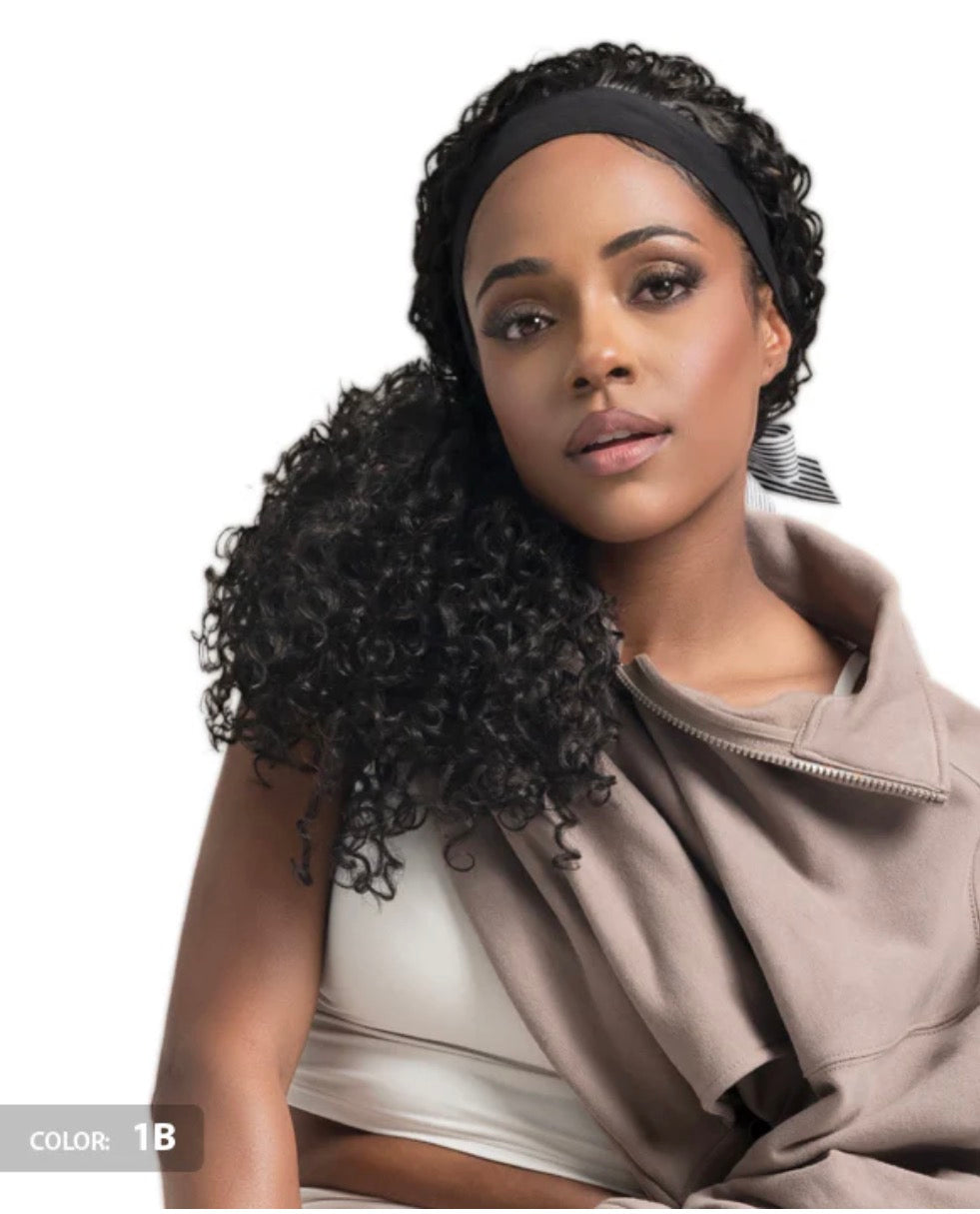 Bobbi Boss Jerry Curl headband wig M1017HB